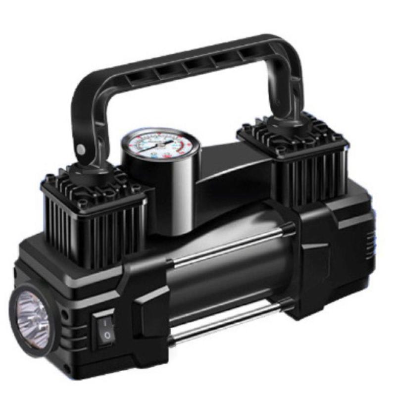 12V 150PSI Car Bicycle Motorcycle Electric Tire Inflator Air Pump Air Compressor Dual Cylinder Inflatable Tools With LED Light