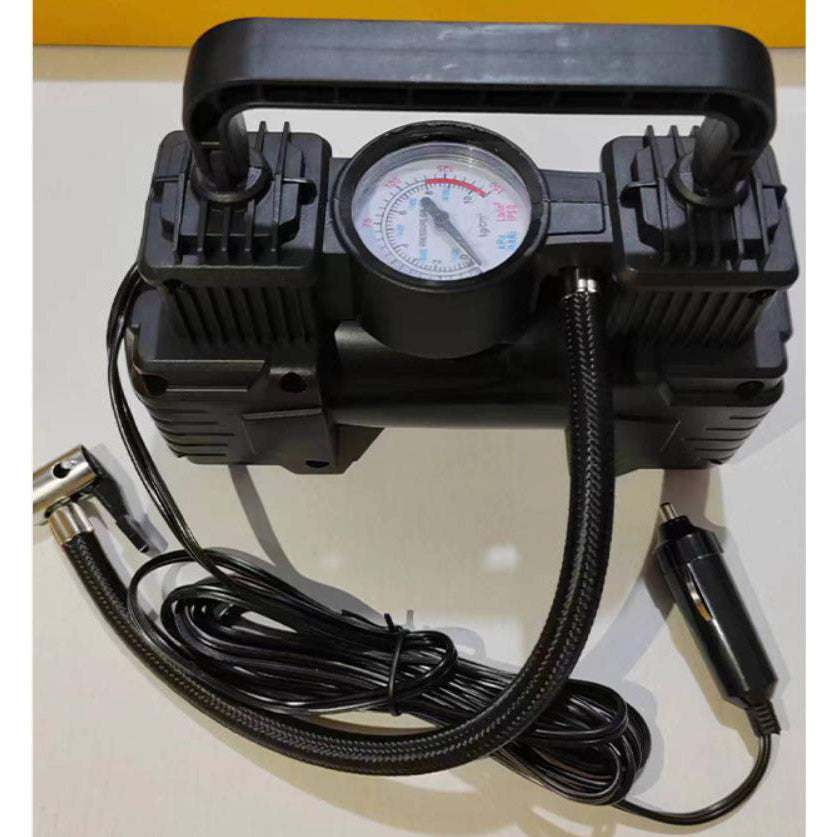 12V 150PSI Car Bicycle Motorcycle Electric Tire Inflator Air Pump Air Compressor Dual Cylinder Inflatable Tools With LED Light