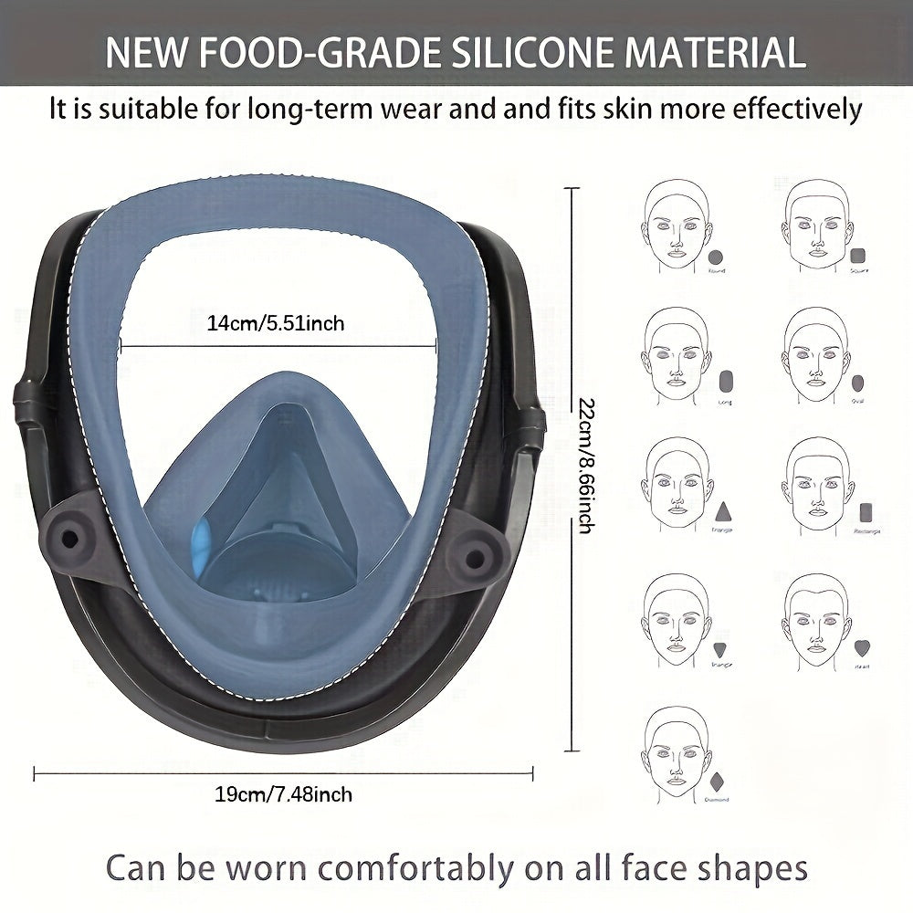 6800 Gas Mask Full Face Large Size Respirator Reusable Full Face Respirator Gas Paint Sprayer Chemical Wood working Dust