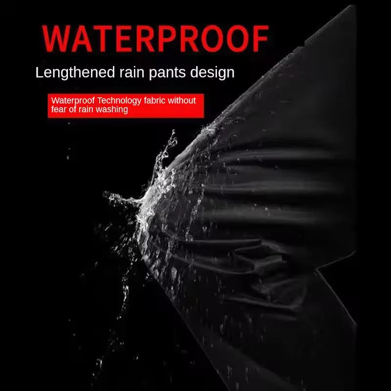 Men's Raincoat and Rain Pants Set Two-Piece Long Full-Length Rainproof Raincoat for Electric Motorcycles Delivery Rides