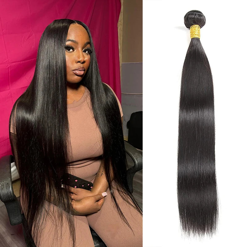 100g/pcs Straight Human Hair Bundles Virgin Human Hair Extentions Weave Brazilian 100% Unprocessed Straight Bundle
