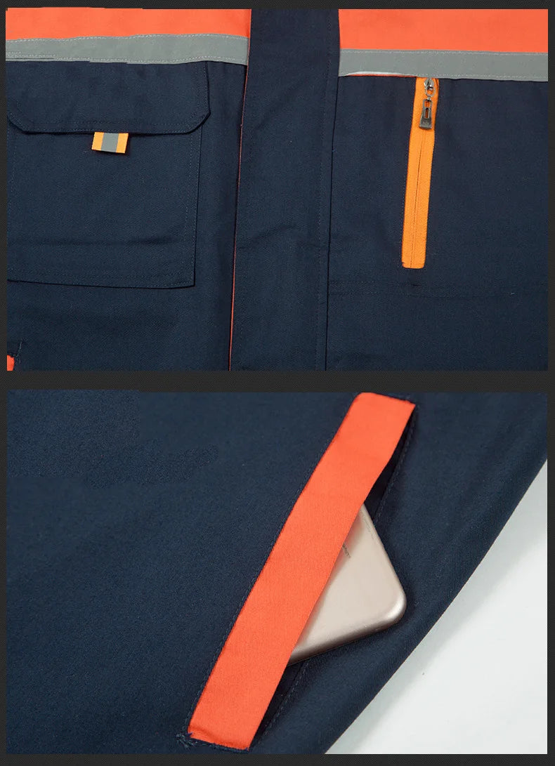 Summer Work Clothing Working Coveralls Reflective Thin Breathable Uniforms Household Worker Suit Work Coats For Cleaning Blouses