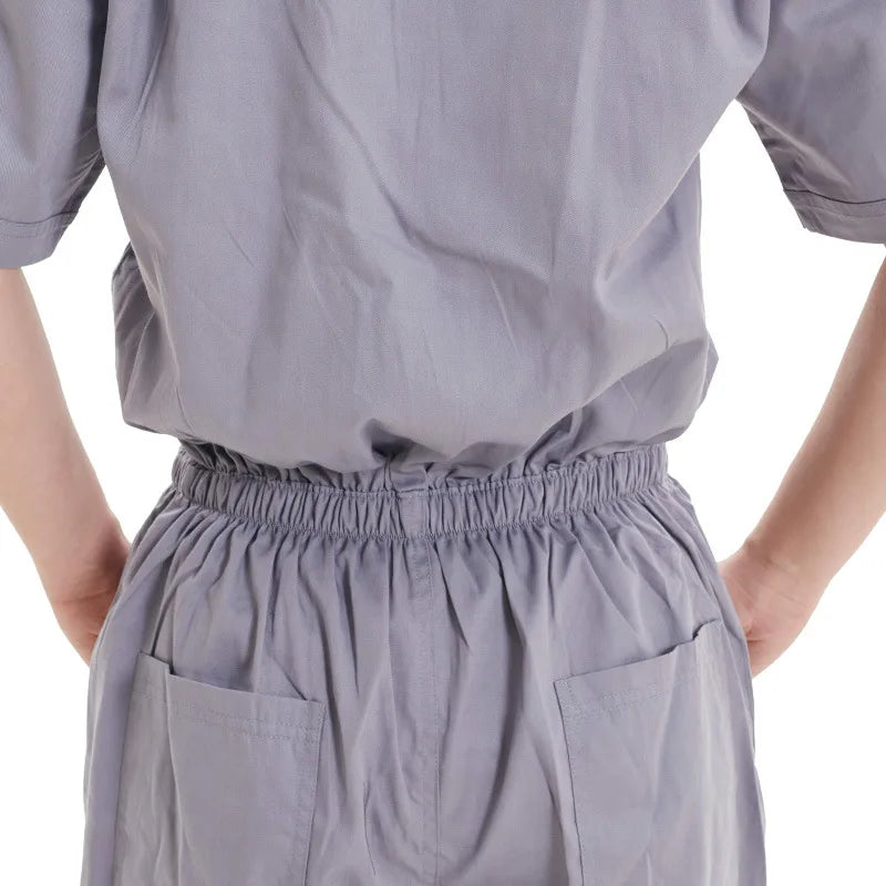 Work Coveralls Short Sleeve Men Women Protective Overalls Repairman Car Workwear Uniforms Summer Plus Size boiler Suit mechanics