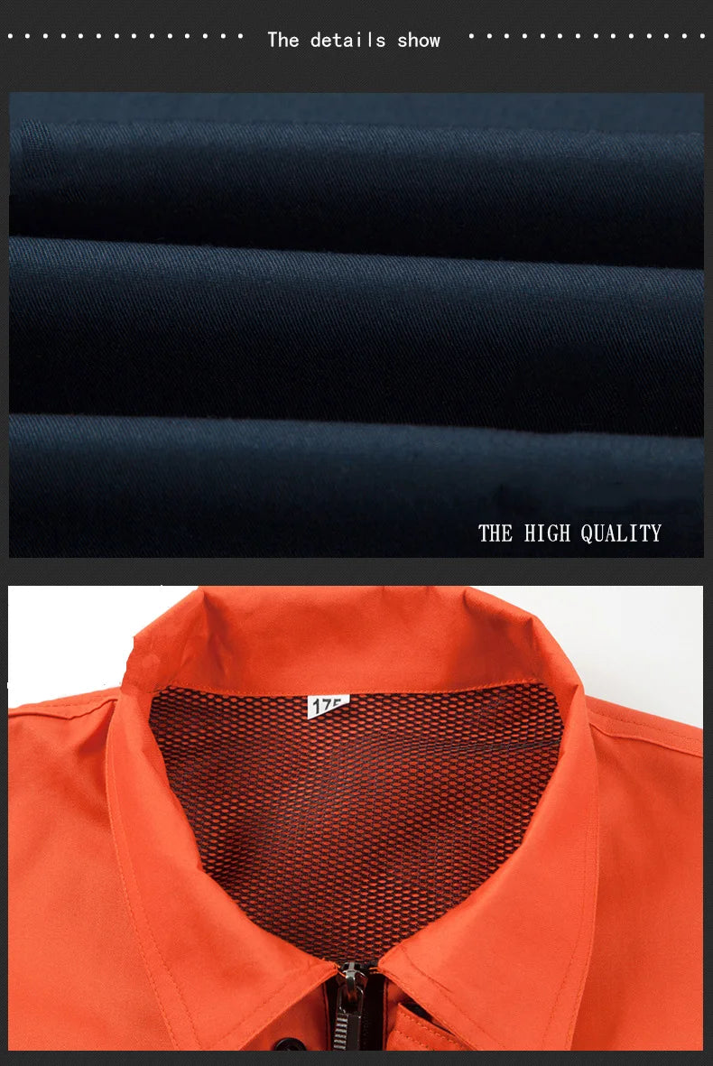 Summer Work Clothing Working Coveralls Reflective Thin Breathable Uniforms Household Worker Suit Work Coats For Cleaning Blouses