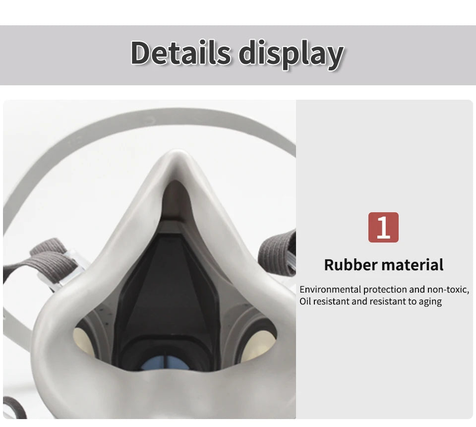 Reusable Full Face Respirator 6200 spray mask for spraying Painting Chemical Polishing Welding Woodworking Work Protection