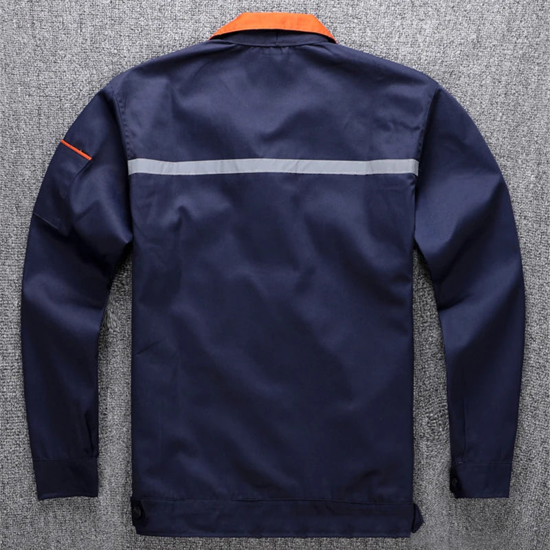 Safety Reflective Work Clothing Men Plus Size Loose Durable Mechanical Protective Uniform Auto Repairmen Workshop Coverall M-8xl