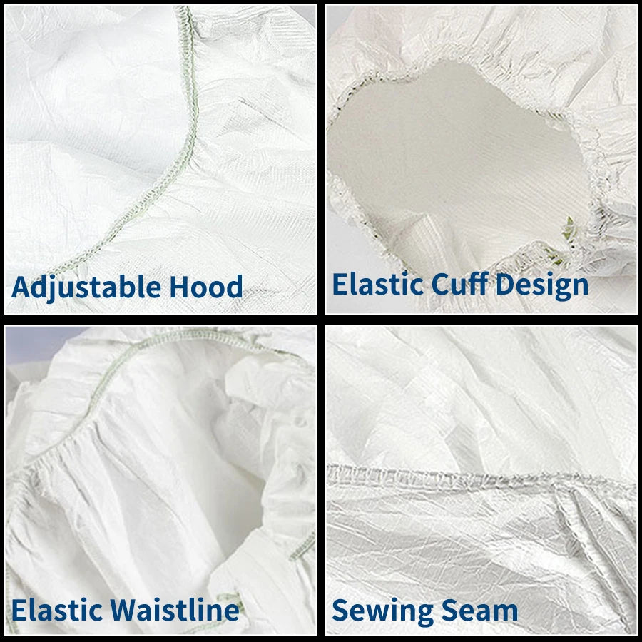 Dupont Tyvek 1422A Coverall Industrial Protective Clothing Spray Paint Work Disposable Anti Static Dust Chemical Splash Proof