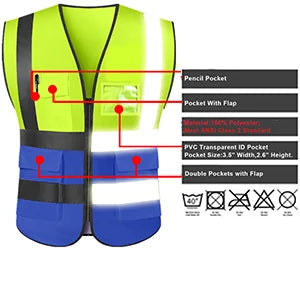 Custom Your Text Logo High Visibility Security Reflective Vest Personalized Construction Traffic Outdoor Safety Cycling Wear
