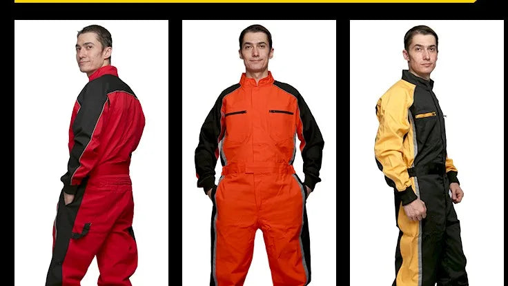 Cotton coverall work uniform Wear-resistant overall dust-proof repairman workshop mechanic welding suit Racer rescue anti-static