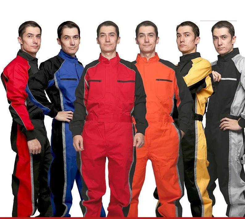 Cotton coverall work uniform Wear-resistant overall dust-proof repairman workshop mechanic welding suit Racer rescue anti-static