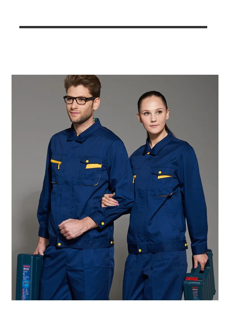Woman men work overalls working uniforms Mechanic work clothes construction site Coveralls welding suits car mechanic Plus Size