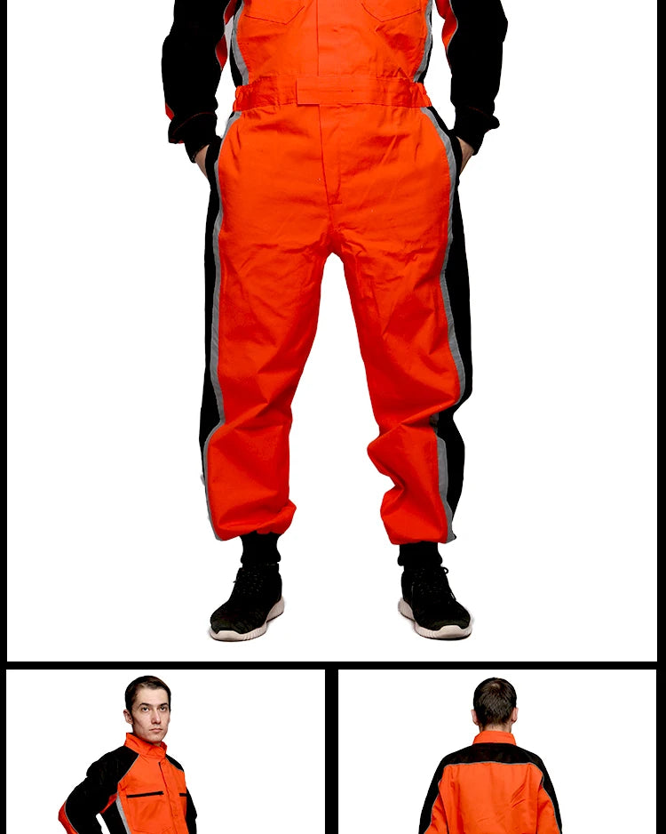 Cotton coverall work uniform Wear-resistant overall dust-proof repairman workshop mechanic welding suit Racer rescue anti-static