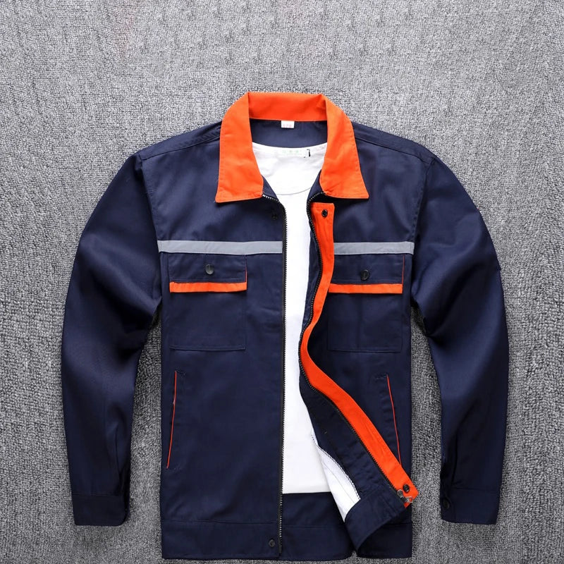 Safety Reflective Work Clothing Men Plus Size Loose Durable Mechanical Protective Uniform Auto Repairmen Workshop Coverall M-8xl