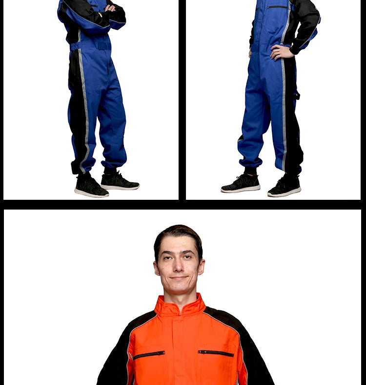 Cotton coverall work uniform Wear-resistant overall dust-proof repairman workshop mechanic welding suit Racer rescue anti-static