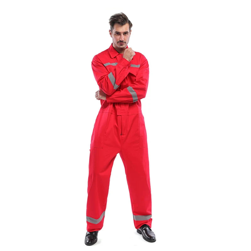 Men Women Work Coveralls Repairman Overalls with Reflective Strip Working Uniforms Plus Size 3XL,4XL
