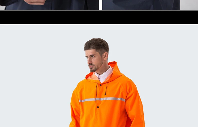 Working Coveralls Waterproof Hooded Raincoat Overalls Reflective Dust-proof Paint Spray clothing Hood Protective Work clothes