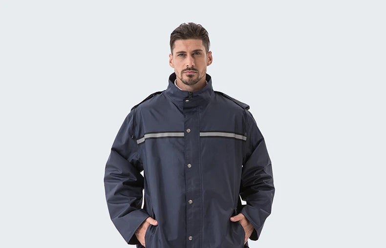 Working Coveralls Waterproof Hooded Raincoat Overalls Reflective Dust-proof Paint Spray clothing Hood Protective Work clothes