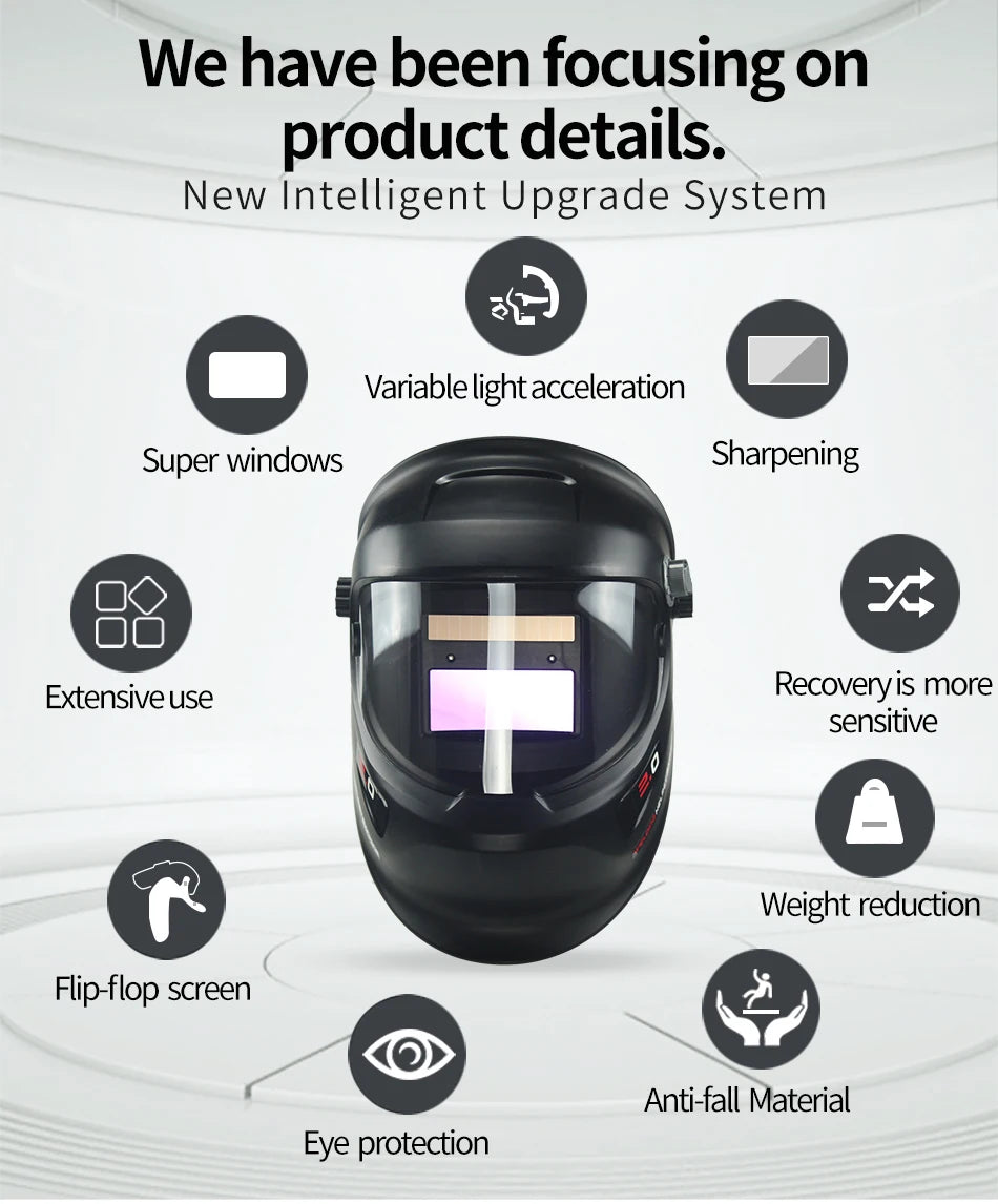 DIN9-DIN13 Solar Auto Darkening TIG MMA ZX7 MIG True Color Welding Mask Welding Helmet Welder Cap Glasses