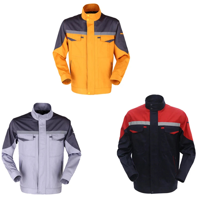 Working Clothes Men Woman Welding Machine Repair Large Size Coveralls Stitching Protective Safety Work Jacket Cleaning Uniform