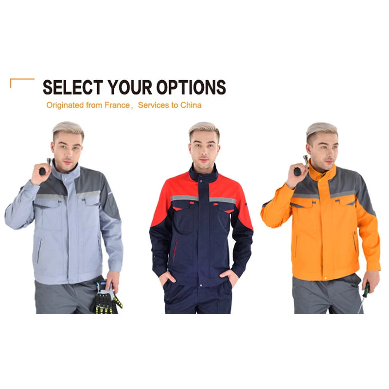 Working Clothes Men Woman Welding Machine Repair Large Size Coveralls Stitching Protective Safety Work Jacket Cleaning Uniform