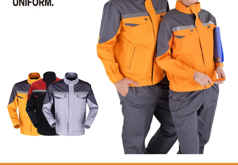 Working Clothes Men Woman Welding Machine Repair Large Size Coveralls Stitching Protective Safety Work Jacket Cleaning Uniform
