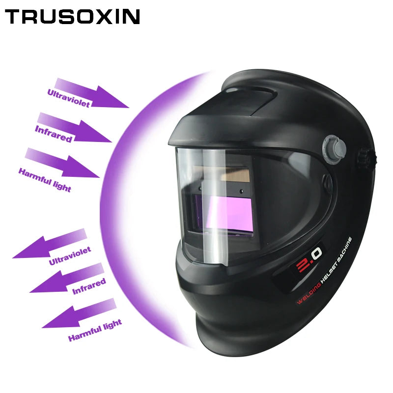 DIN9-DIN13 Solar Auto Darkening TIG MMA ZX7 MIG True Color Welding Mask Welding Helmet Welder Cap Glasses