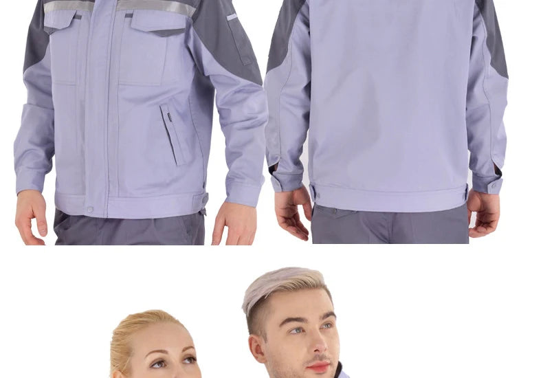 Working Clothes Men Woman Welding Machine Repair Large Size Coveralls Stitching Protective Safety Work Jacket Cleaning Uniform
