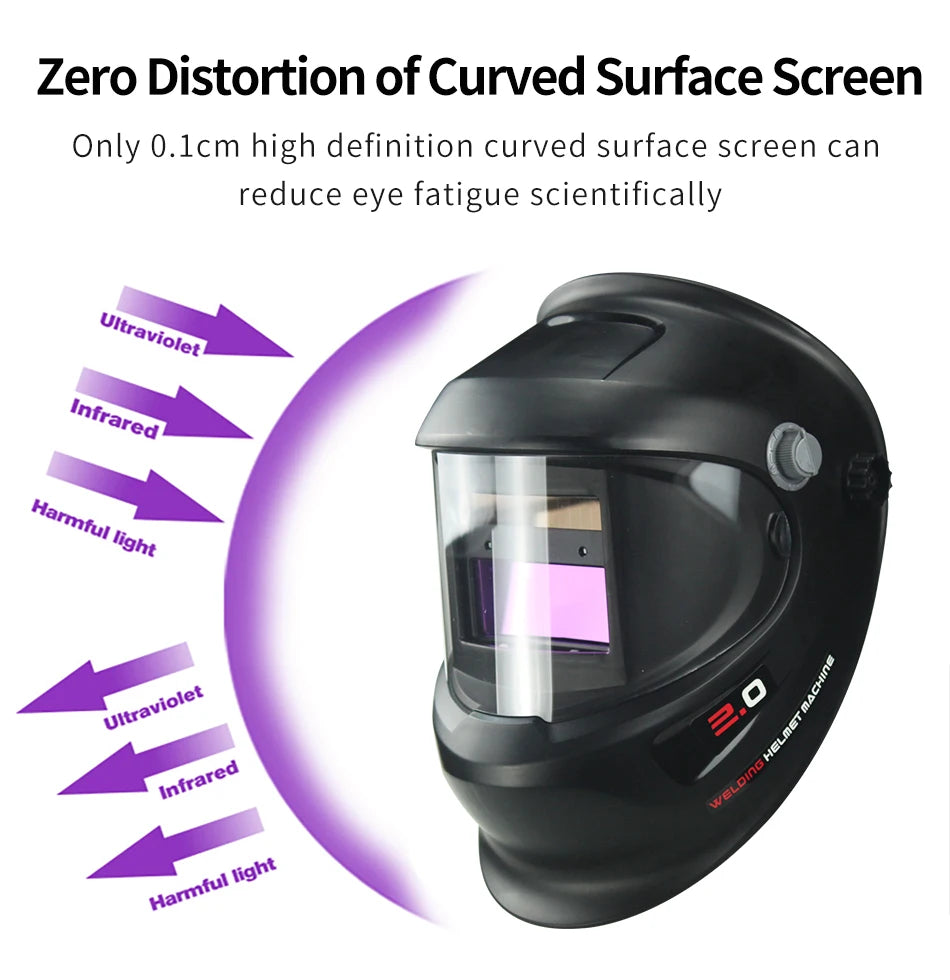 DIN9-DIN13 Solar Auto Darkening TIG MMA ZX7 MIG True Color Welding Mask Welding Helmet Welder Cap Glasses