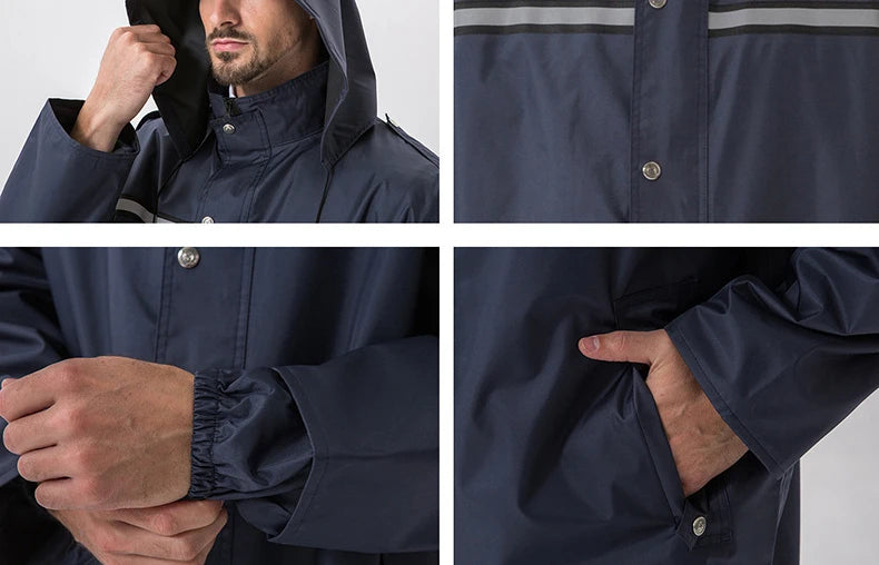 Working Coveralls Waterproof Hooded Raincoat Overalls Reflective Dust-proof Paint Spray clothing Hood Protective Work clothes