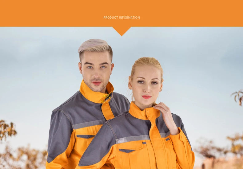 Working Clothes Men Woman Welding Machine Repair Large Size Coveralls Stitching Protective Safety Work Jacket Cleaning Uniform