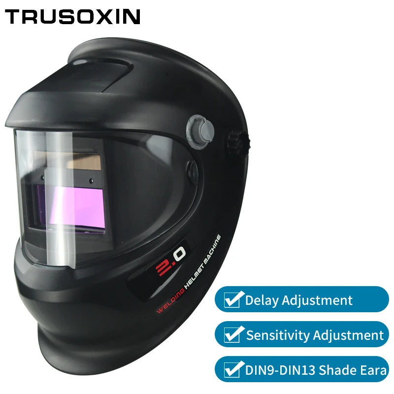 DIN9-DIN13 Solar Auto Darkening TIG MMA ZX7 MIG True Color Welding Mask Welding Helmet Welder Cap Glasses