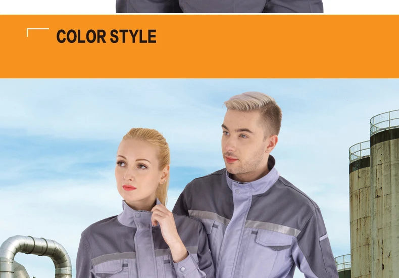 Working Clothes Men Woman Welding Machine Repair Large Size Coveralls Stitching Protective Safety Work Jacket Cleaning Uniform