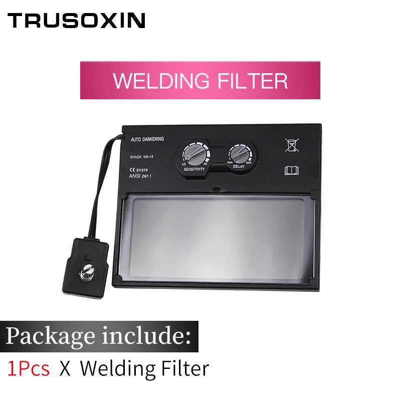 DIN9-DIN13 Solar Auto Darkening TIG MMA ZX7 MIG True Color Welding Mask Welding Helmet Welder Cap Glasses