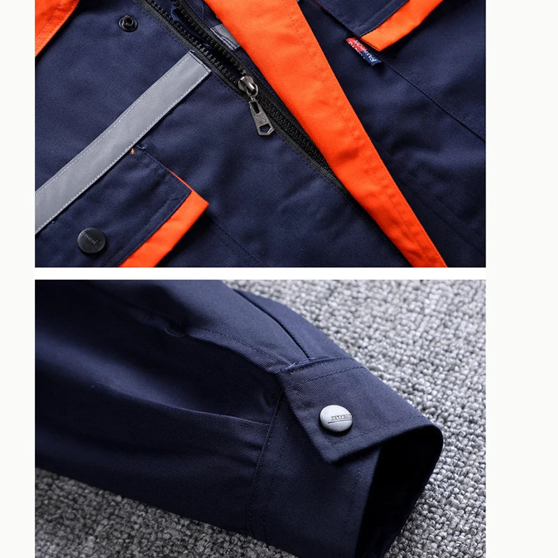 Safety Reflective Work Clothing Men Plus Size Loose Durable Mechanical Protective Uniform Auto Repairmen Workshop Coverall M-8xl