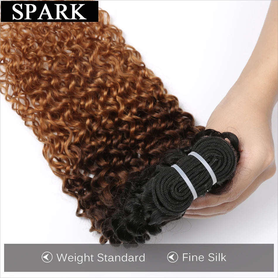 1B/4/30 Color Bundles Afro Kinky Curly Human Hair T1B430 Extensions Ombre Brazilian 100% Human Hair Weave Bundle