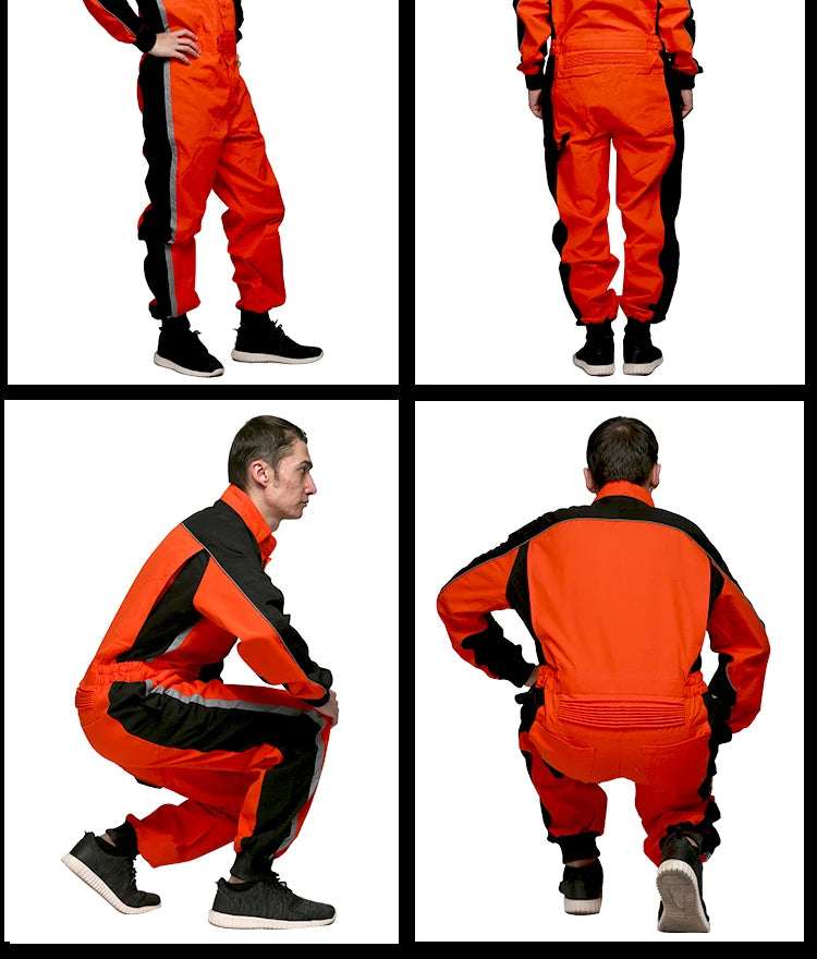 Cotton coverall work uniform Wear-resistant overall dust-proof repairman workshop mechanic welding suit Racer rescue anti-static