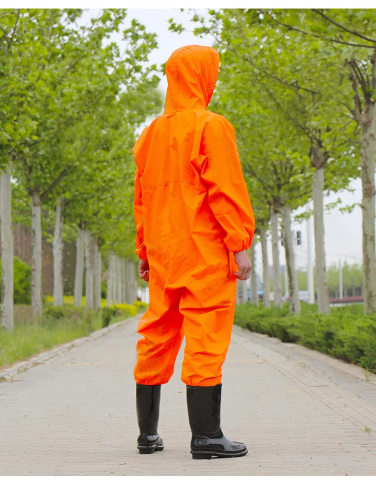 Working Coveralls Waterproof Hooded Painter Overalls Anti-oily Dust-proof Paint Spray Clothing Hooded Protective Work Clothing
