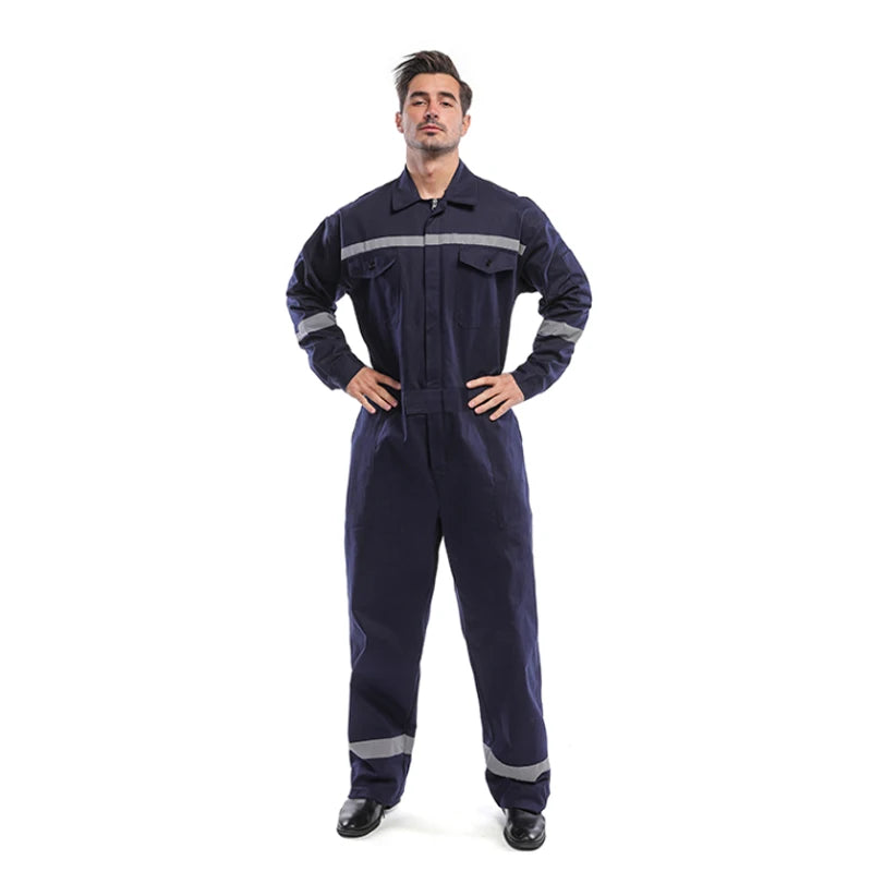 Men Women Work Coveralls Repairman Overalls with Reflective Strip Working Uniforms Plus Size 3XL,4XL