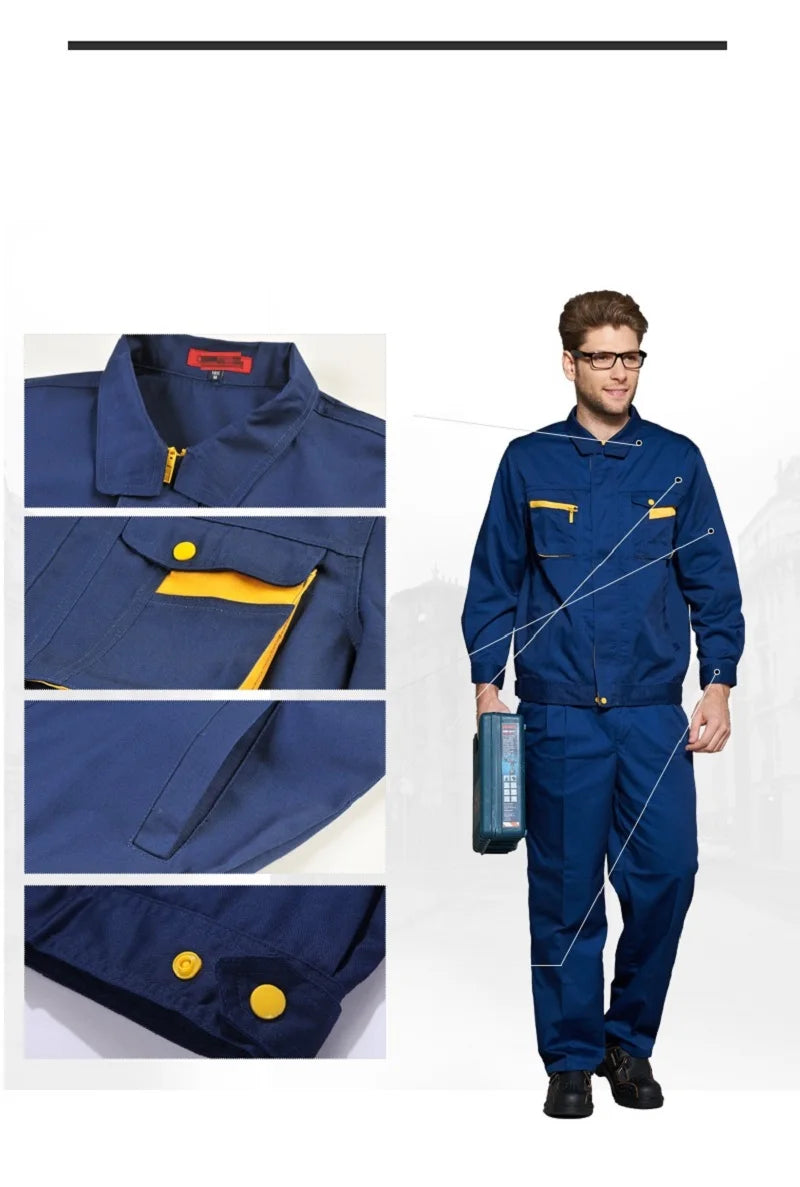 Woman men work overalls working uniforms Mechanic work clothes construction site Coveralls welding suits car mechanic Plus Size