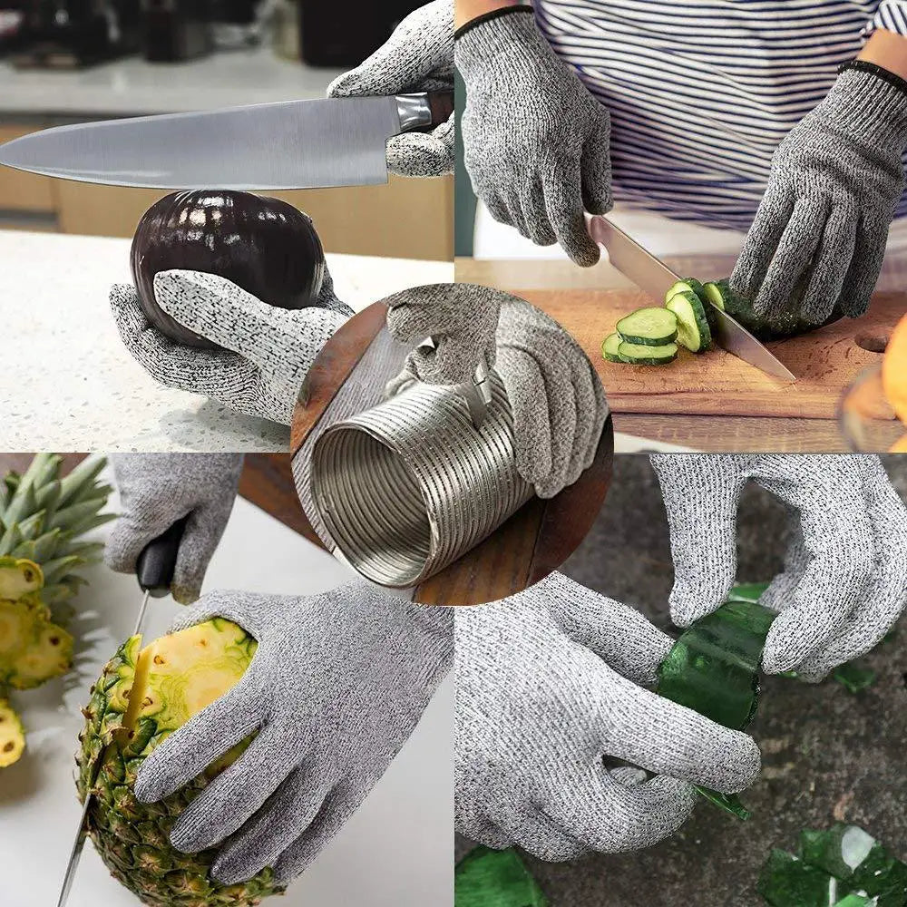 High-strength Grade Level 5 Protection Safety Anti Cut Gloves Kitchen Cut Resistant Gloves for Fish Meat Cutting Safety Gloves