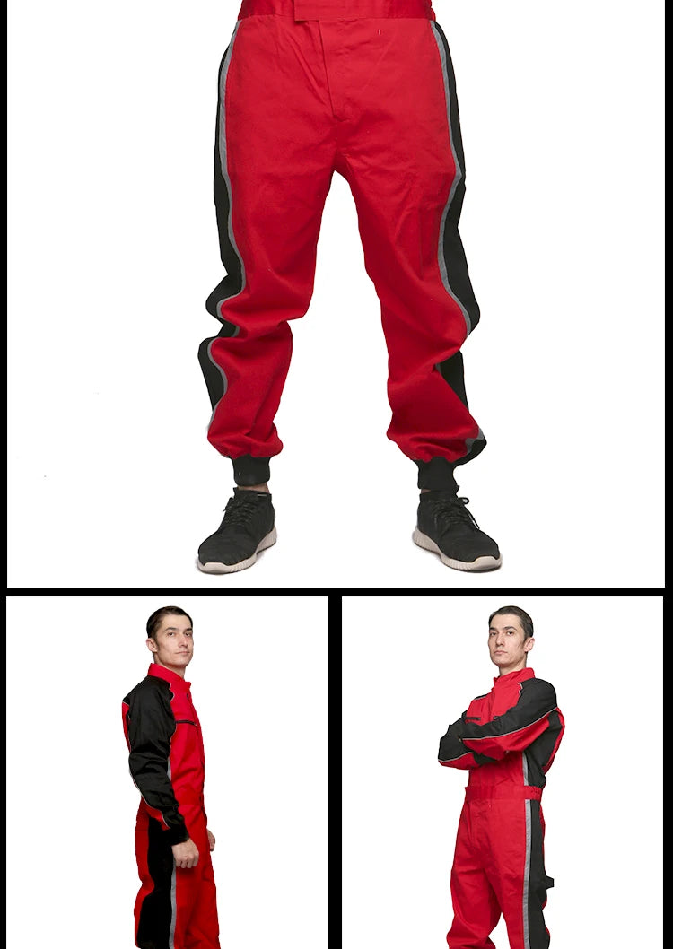 Cotton coverall work uniform Wear-resistant overall dust-proof repairman workshop mechanic welding suit Racer rescue anti-static