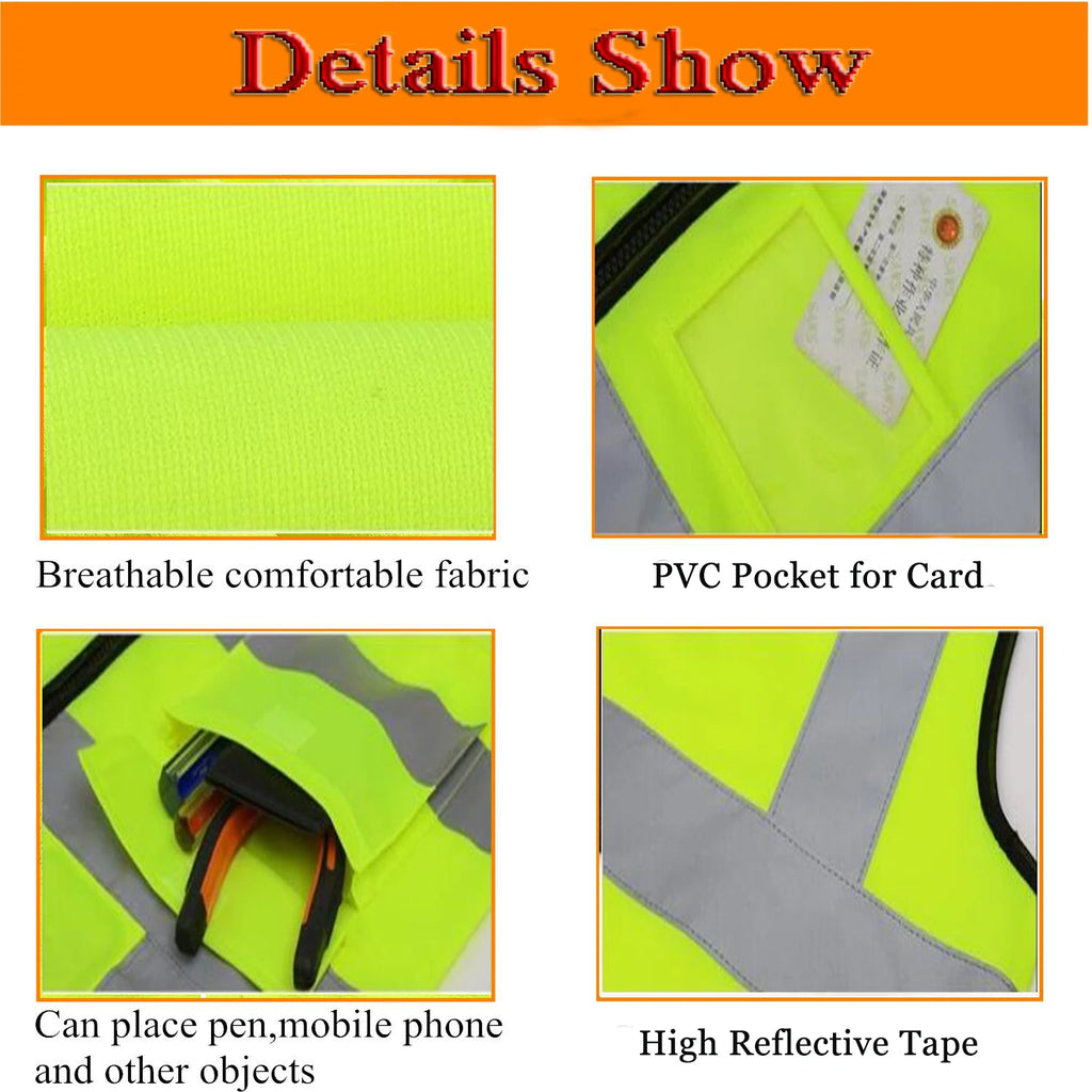 Custom Your Text Logo High Visibility Security Reflective Vest Personalized Construction Traffic Outdoor Safety Cycling Wear