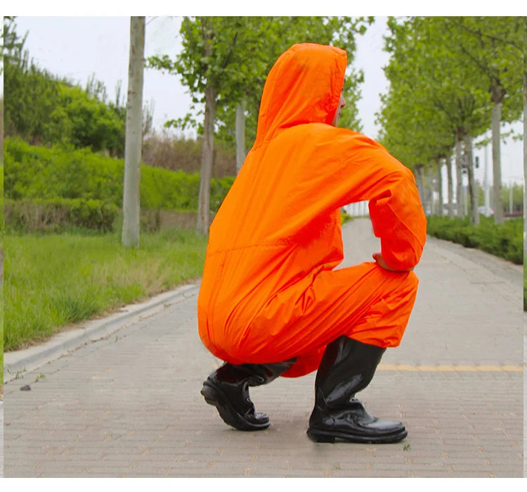 Working Coveralls Waterproof Hooded Painter Overalls Anti-oily Dust-proof Paint Spray Clothing Hooded Protective Work Clothing