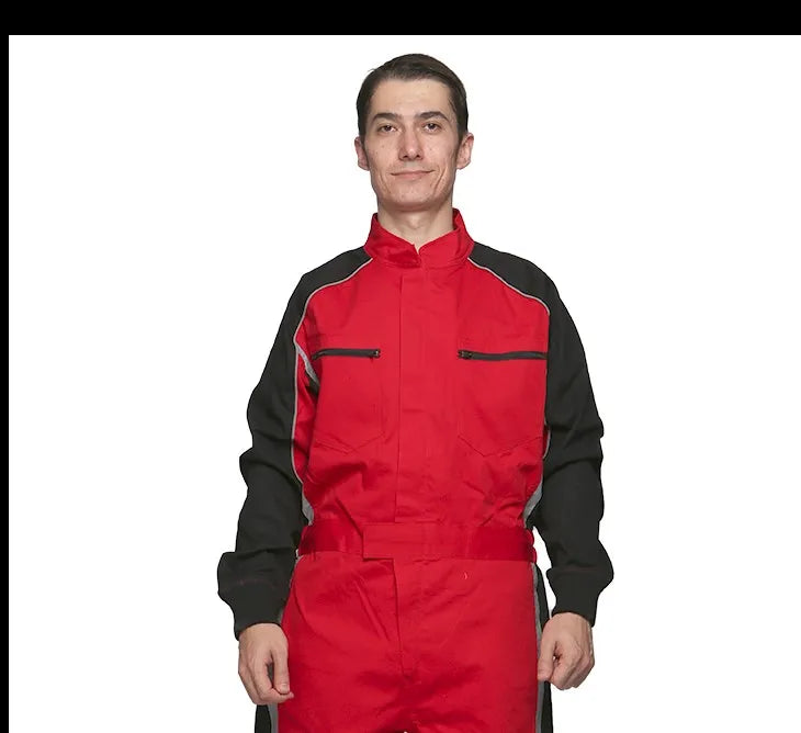 Cotton coverall work uniform Wear-resistant overall dust-proof repairman workshop mechanic welding suit Racer rescue anti-static