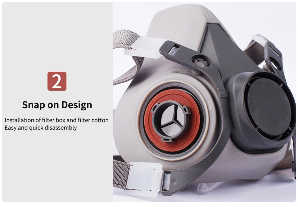 Reusable Full Face Respirator 6200 spray mask for spraying Painting Chemical Polishing Welding Woodworking Work Protection
