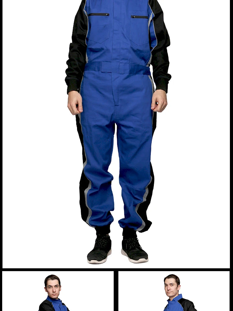 Cotton coverall work uniform Wear-resistant overall dust-proof repairman workshop mechanic welding suit Racer rescue anti-static