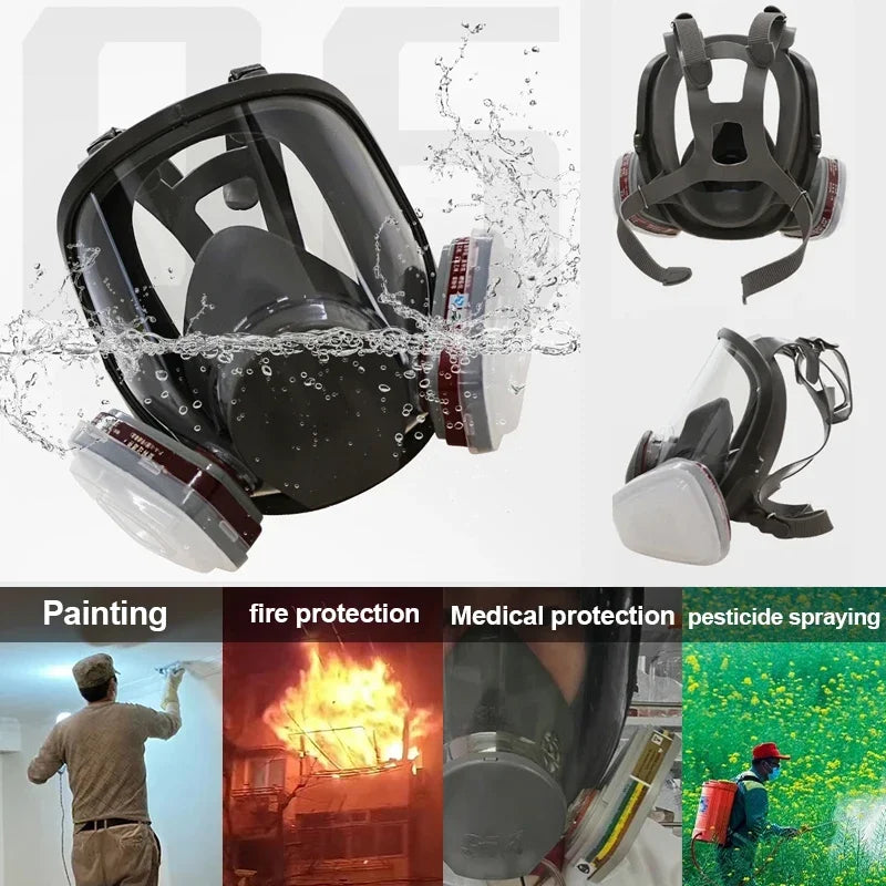 6800 Full Face Gas Mask Industrial Respirator Spray Protective New Type Formaldehyde Protection Chemical Safety Gear