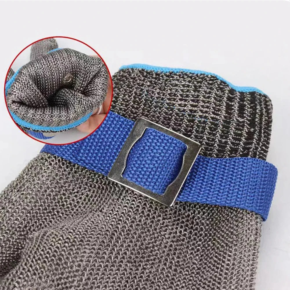 Stainless Steel Gloves Anticut Safety Cut Resistant Hand Protective Metal Glove Meat Mesh For Butcher Wire Knife Proof Cut Glove