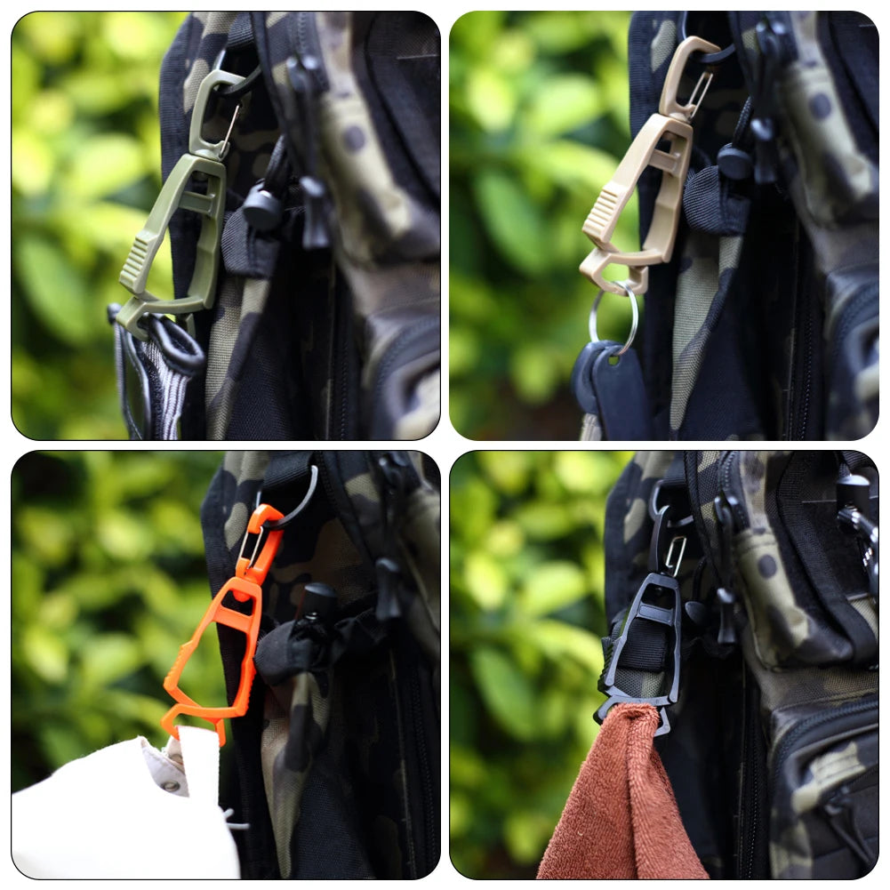 1pc Outdoor Gloves Clip Hanger Multi-purpose Anti-drop Hook Work Gloves Holder Water Bottle Keys Safety Clamp Camping Tools