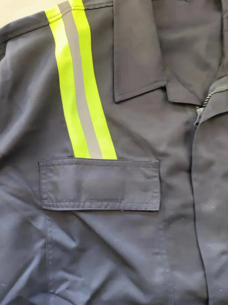 Hi Vis Work Overall Auto Repair Workshop Welding Suit Mechanic Uniform Coal Miner Mariner Porter Coverall Reflective Safety Suit